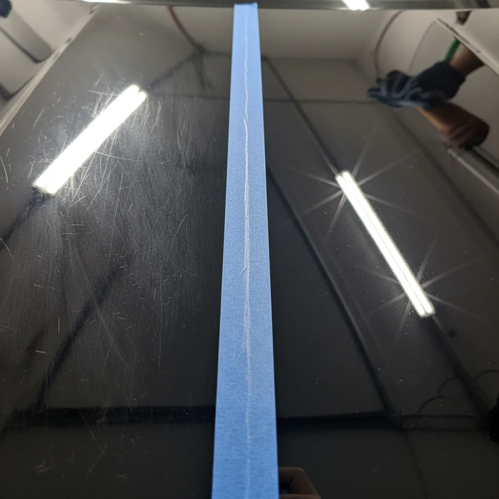 Before and after paint correction comparison